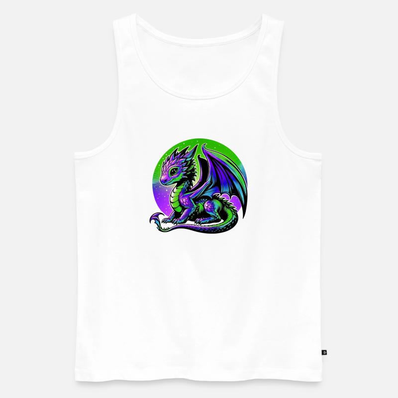 Drache - Männer Premium Bio Tank Top - Weiß