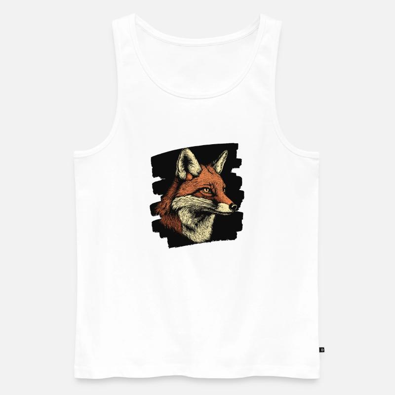 Fuchs - Männer Premium Bio Tank Top - Weiß