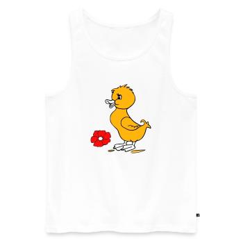 Poussins de Pâques Joyeuses Pâques - Débardeur bio Premium Homme - blanc - Devant - Michal (187cm)