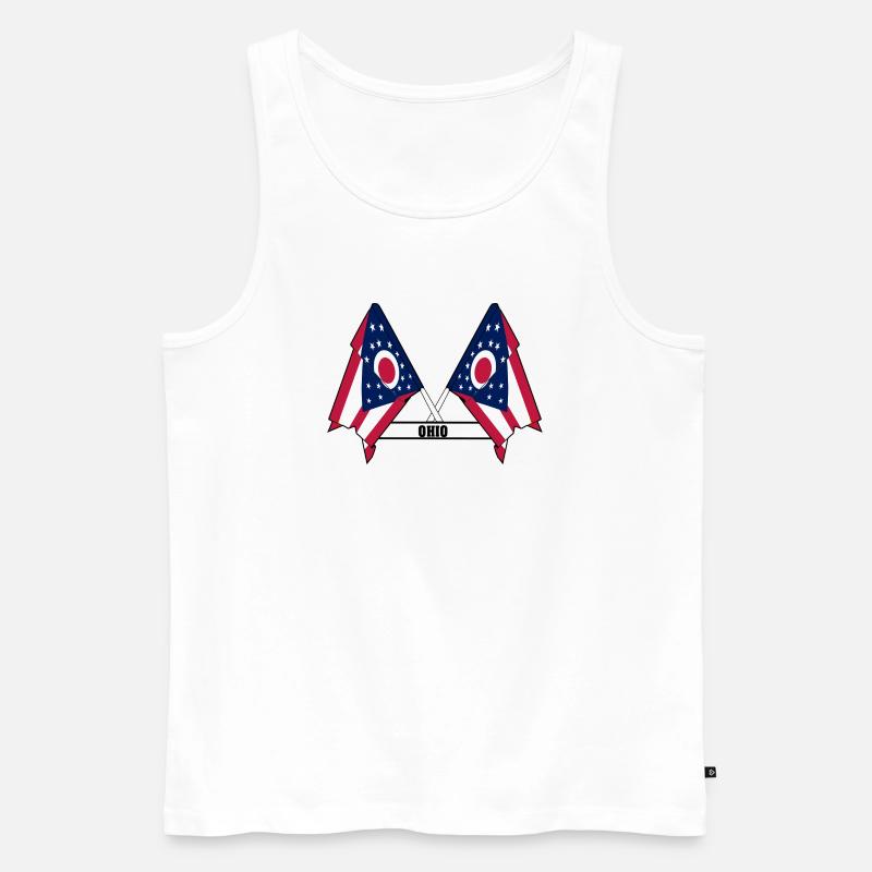 wee flags text OHIO - Männer Premium Bio Tank Top - Weiß