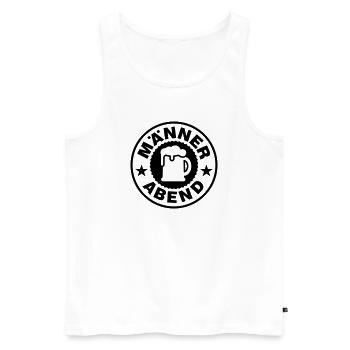 Männer Abend Bier - Männer Premium Bio Tank Top - Weiß - Vorne - AI Model Male 178 light (178cm)
