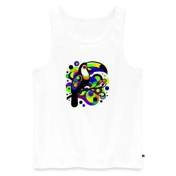 Toucan - Débardeur bio Premium Homme - blanc - Devant - Michal (187cm)