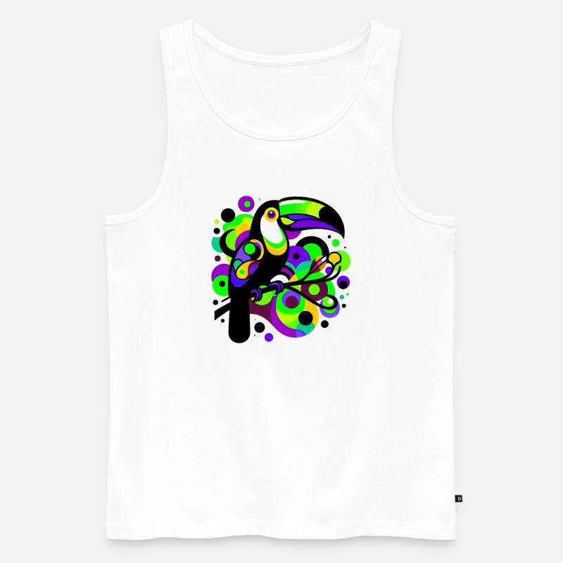 Tukan - Männer Premium Bio Tank Top - Weiß