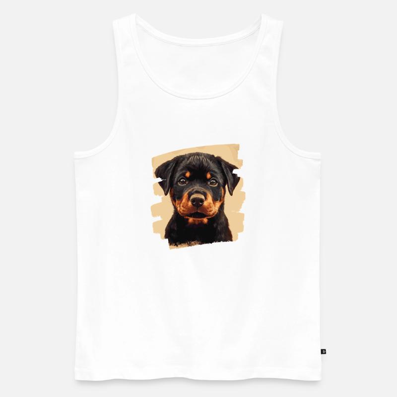 Rottweiler - Männer Premium Bio Tank Top - Weiß