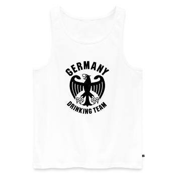 Germany Drinking Team - Männer Premium Bio Tank Top - Weiß - Vorne - AI Model Male 178 light (178cm)