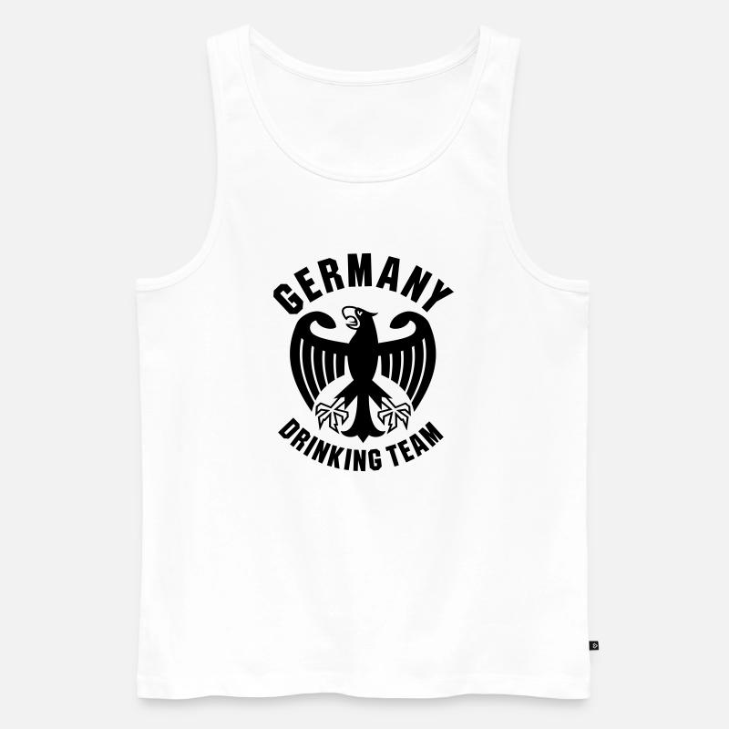 Germany Drinking Team - Männer Premium Bio Tank Top - Weiß