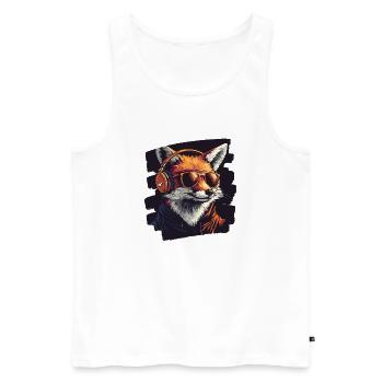 Fuchs - Männer Premium Bio Tank Top - Weiß - Vorne - AI Model Male 178 light (178cm)
