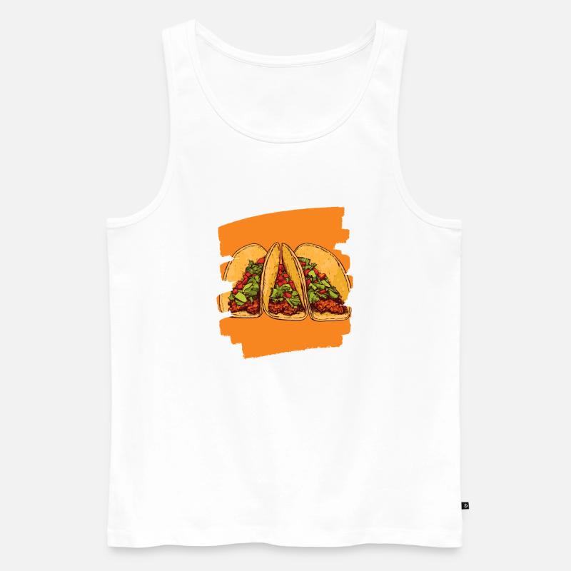 Taco - Männer Premium Bio Tank Top - Weiß