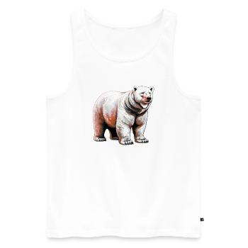 Weißer Eisbär - Männer Premium Bio Tank Top - Weiß - Vorne - AI Model Male 178 light (178cm)