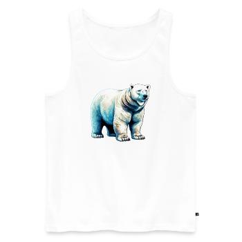 White polar bear - Men's Premium Organic Tank Top - white - Front - AI Model Male 178 light (178cm)