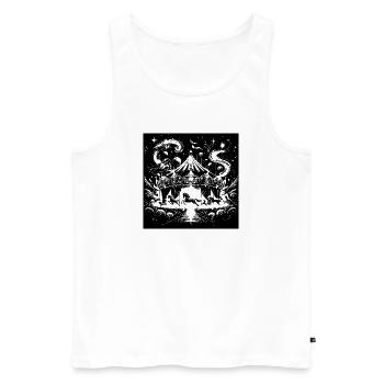 Circus Abstract Gradient - Men's Premium Organic Tank Top - white - Front - AI Model Male 178 light (178cm)