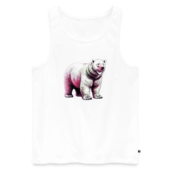 White polar bear - Men's Premium Organic Tank Top - white - Front - AI Model Male 178 light (178cm)
