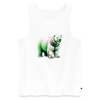 Weißer Eisbär - Männer Premium Bio Tank Top - Weiß - Vorne - AI Model Male 178 light (178cm)