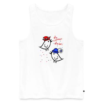 da simmer dabei, Karneval - Männer Premium Bio Tank Top - Weiß - Vorne - AI Model Male 178 light (178cm)