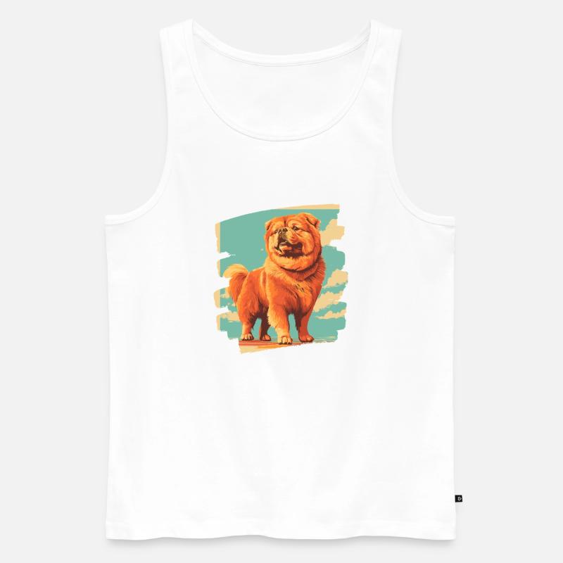 Chow Chow - Männer Premium Bio Tank Top - Weiß