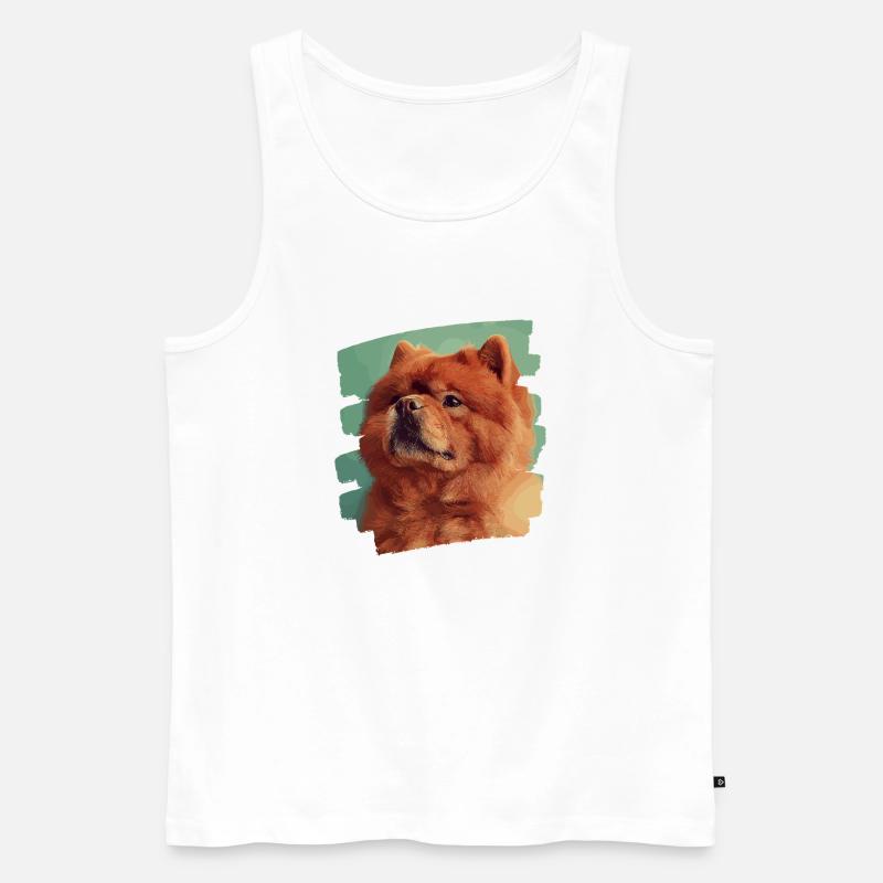 Chow Chow - Männer Premium Bio Tank Top - Weiß