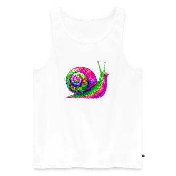 Escargot - Débardeur bio Premium Homme - blanc - Devant - Michal (187cm)