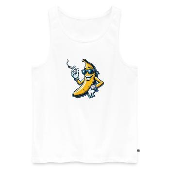Cool banana with style - Men's Premium Organic Tank Top - white - Front - Michal (187cm)