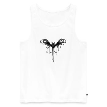 Fledermaus, Tribals, dripping - Männer Premium Bio Tank Top - Weiß - Vorne - Michal (187cm)