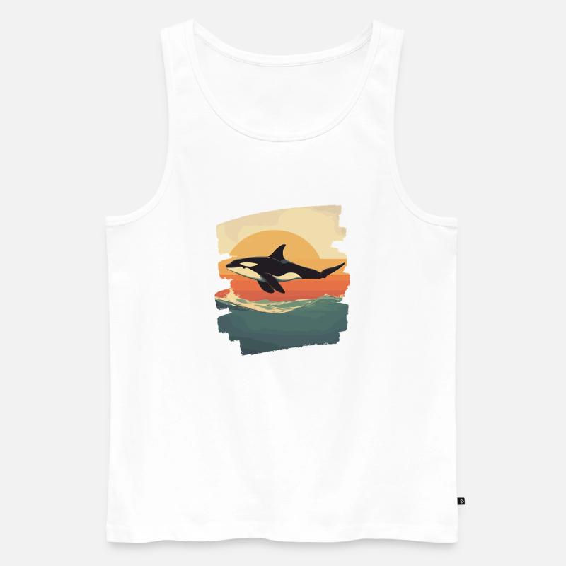 Orca - Männer Premium Bio Tank Top - Weiß