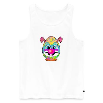 Cadeaux pour Pâques - Easter Eggs Clown - Débardeur bio Premium Homme - blanc - Devant - Michal (187cm)