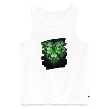 St. Patrick's Day Shamrock Heart - Men's Premium Organic Tank Top - white - Front - Michal (187cm)