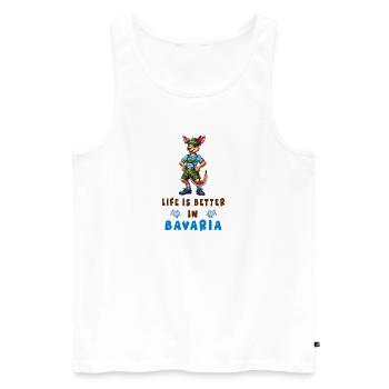 Bavarian kangaroo - Men's Premium Organic Tank Top - white - Front - Michal (187cm)