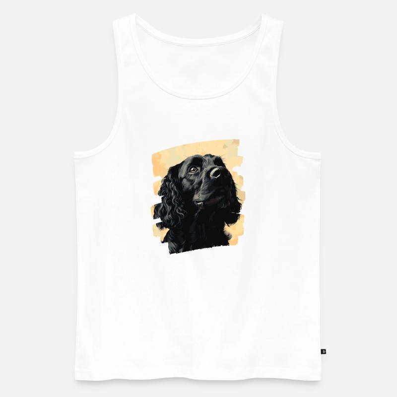 Cocker Spaniel - Männer Premium Bio Tank Top - Weiß