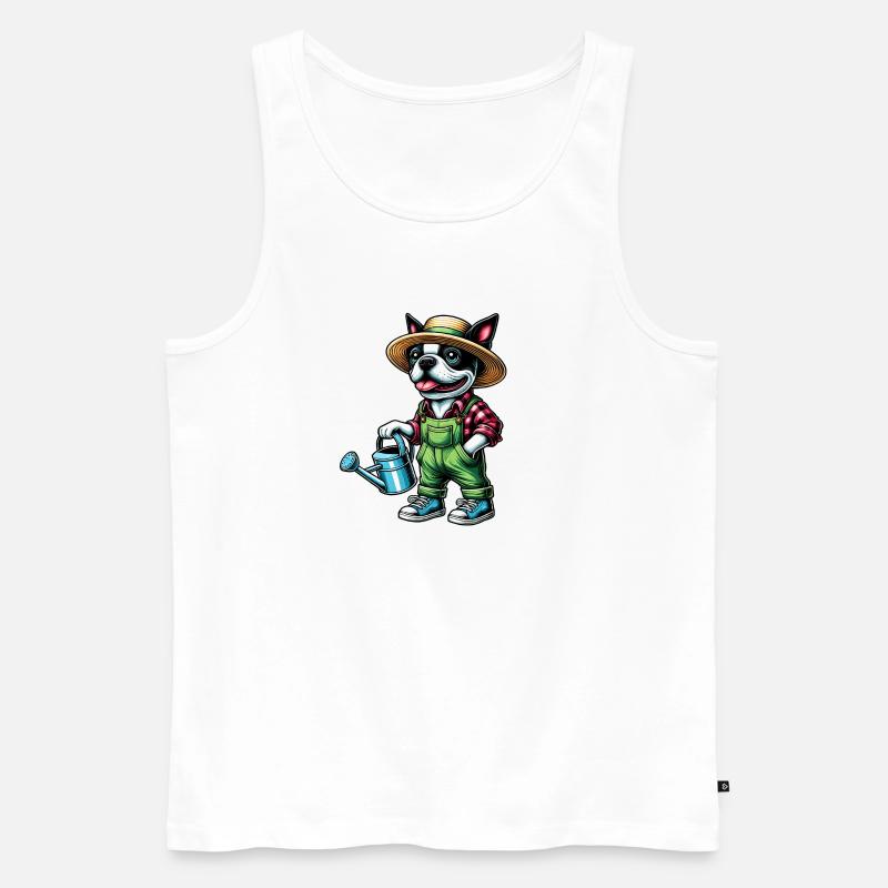 Bostie Gärtner - Männer Premium Bio Tank Top - Weiß