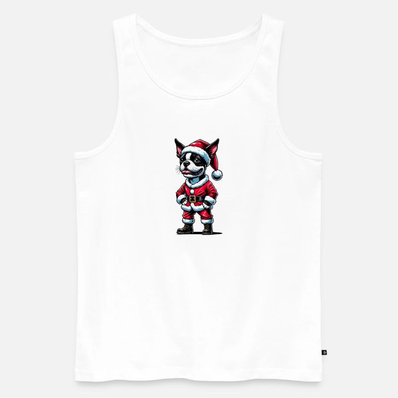 Bostie Weihnachtsmann - Männer Premium Bio Tank Top - Weiß