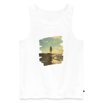 Stand-up-paddle SUP - Männer Premium Bio Tank Top - Weiß - Vorne - AI Model Male 178 light (178cm)