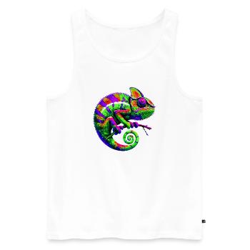 Caméléon - Débardeur bio Premium Homme - blanc - Devant - Michal (187cm)