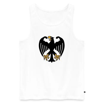 German Fitness Federal Eagle with Muscles - Men's Premium Organic Tank Top - white - Front - AI Model Male 178 light (178cm)
