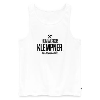 Heimwerker Klempner - Männer Premium Bio Tank Top - Weiß - Vorne - Michal (187cm)