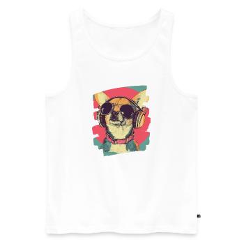 Chihuahua - Débardeur bio Premium Homme - blanc - Devant - Michal (187cm)