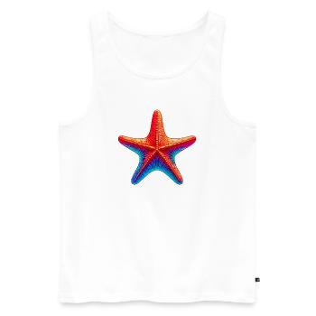 Seestern - Männer Premium Bio Tank Top - Weiß - Vorne - Michal (187cm)