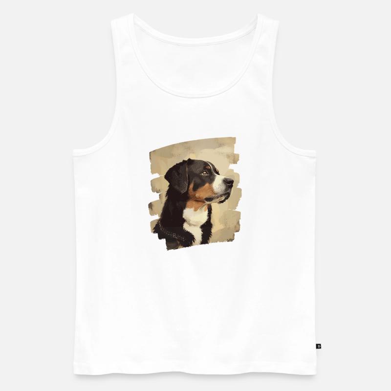 Entlebucher Sennenhund 4 - Männer Premium Bio Tank Top - Weiß