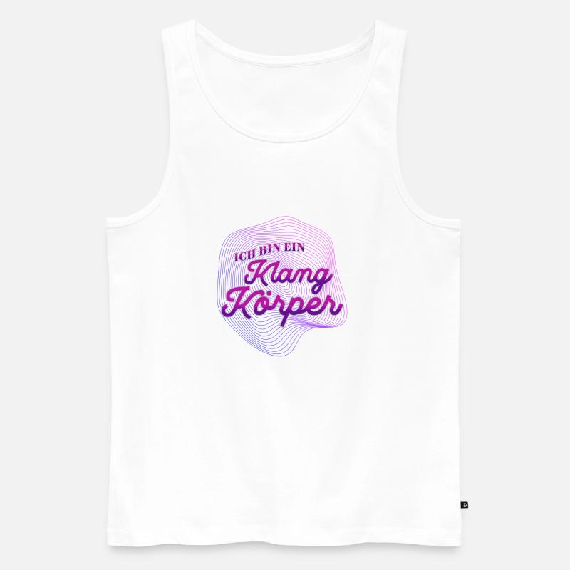 Ich bin ein Klangkörper Chor Sänger Tenor Sopran - Männer Premium Bio Tank Top - Weiß