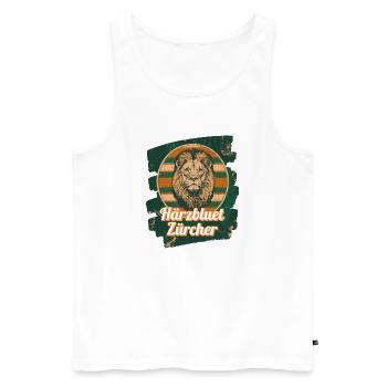 Härzbluetzürcherin Zürich Zurich Zurich - Men's Premium Organic Tank Top - white - Front - Michal (187cm)