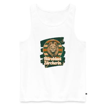 Härzbluetzürcherin Zürich Zurich Zurich - Men's Premium Organic Tank Top - white - Front - Michal (187cm)