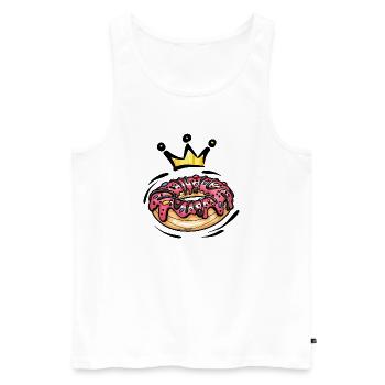 Donut Krone Nascherei Bunt - Männer Premium Bio Tank Top - Weiß - Vorne - Michal (187cm)