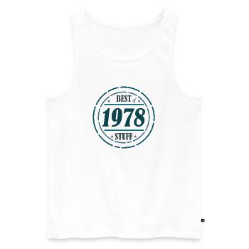 Best of 1978 stuff ! - Men's Premium Organic Tank Top - white - Front - Michal (187cm)