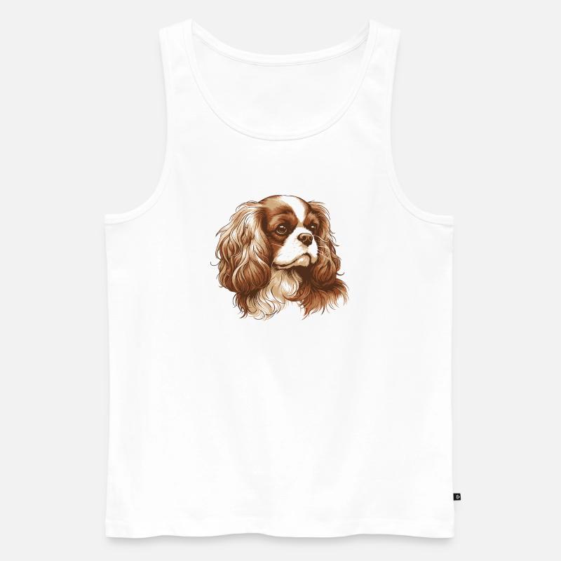 Cavalier King Charles Spaniel - Débardeur bio Premium Homme - blanc