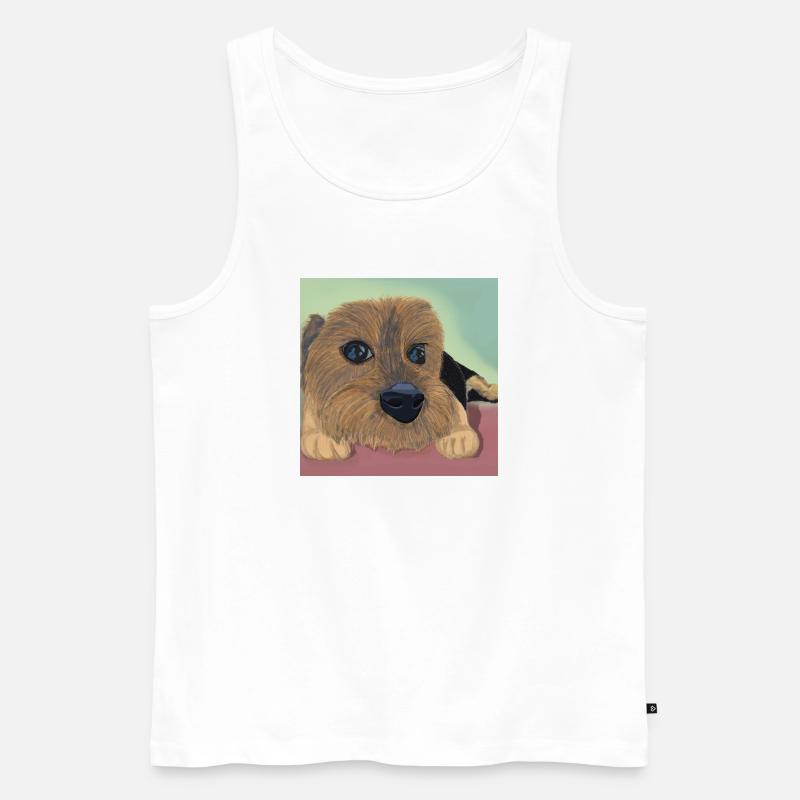 Hundeaugen oder Liebesreflex - Männer Premium Bio Tank Top - Weiß