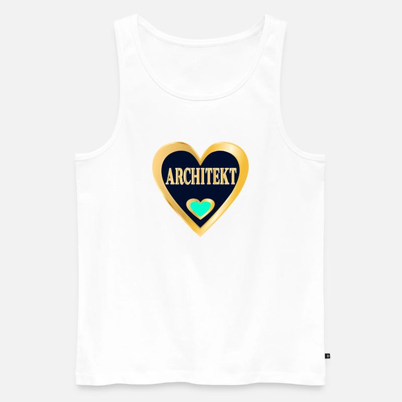 ARCHITEKTUR BERUF STUDIUM ARCHITEKT - Männer Premium Bio Tank Top - Weiß