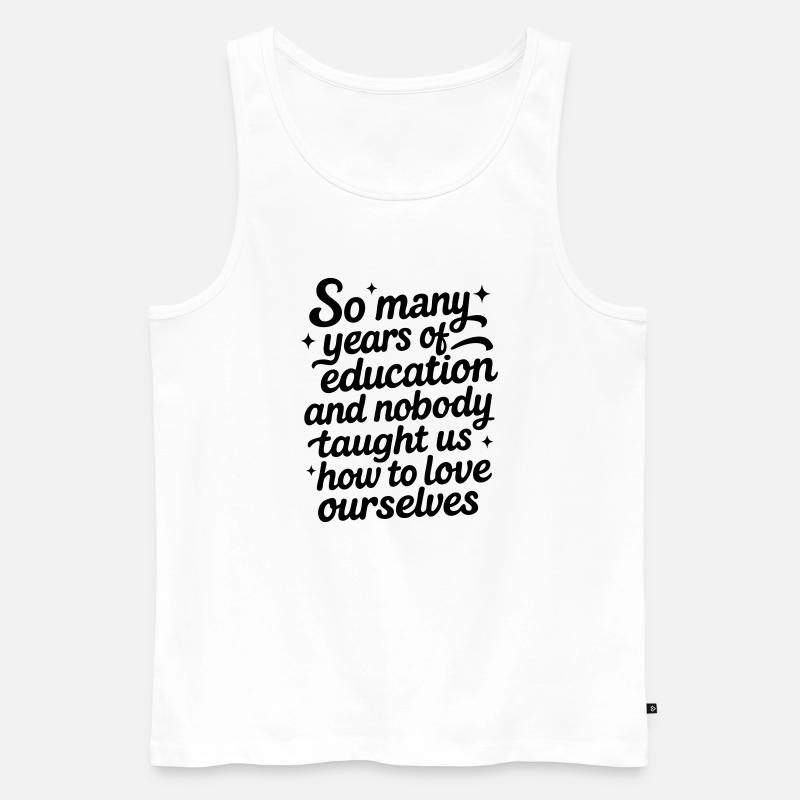 Selbstliebe - Männer Premium Bio Tank Top - Weiß