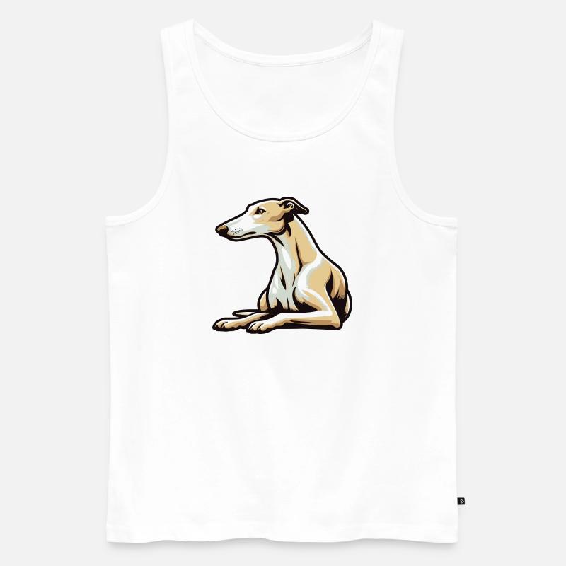 Windhund - Männer Premium Bio Tank Top - Weiß