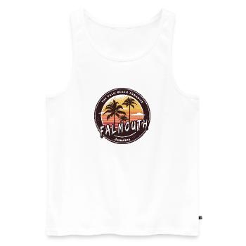 Falmouth Jamaica – The Palm Beach Paradise - Men's Premium Organic Tank Top - white - Front - AI Model Male 178 light (178cm)