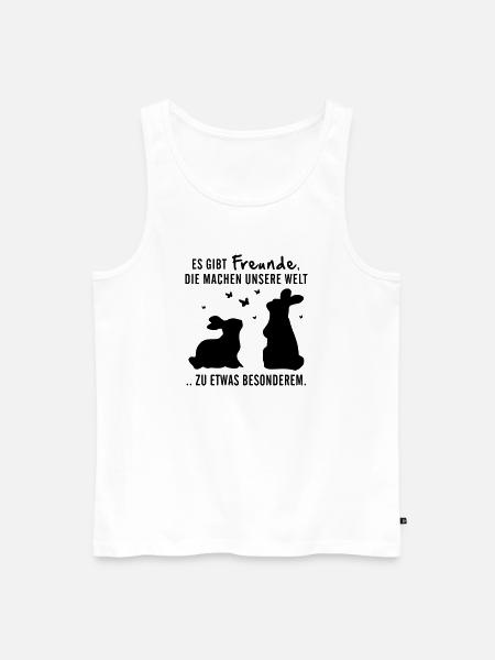 Freunde Hasen Leben - Männer Premium Bio Tank Top - Weiß