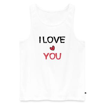 MOM. MOTHER'S DAY. HEART. FEAST. HAPPY BIRTHDAY - Men's Premium Organic Tank Top - white - Front - Michal (187cm)